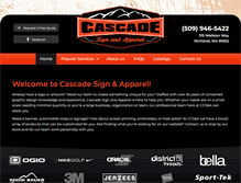Tablet Screenshot of cascadesign.com